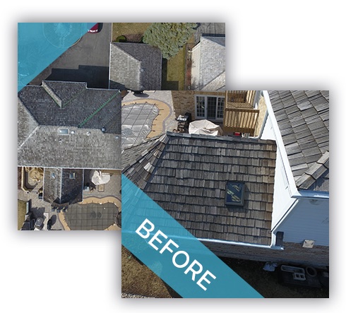 Roof before Proliance started work, project 7
